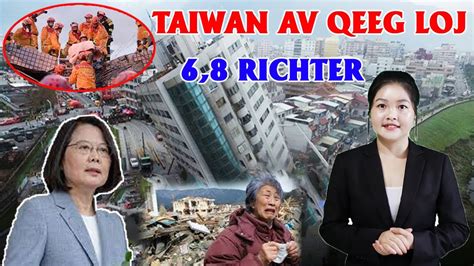 Xov Xwm 19 9 Av Qeeg Loj Heev Tebchaws Taiwan 6 8 Richter Kev Sib Tua