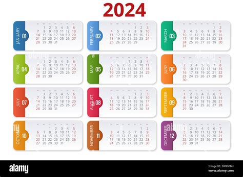 Calendario Planner Per Il 2024 Modello Di Calendario Per Il 2024