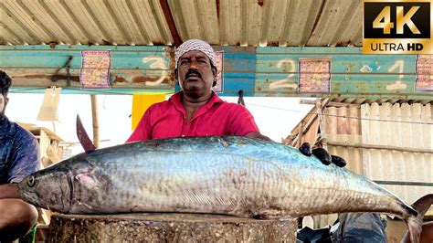 Vanjaram Fish Cutting Video Fishcuttingrs Fishcuttingrs Fish Kasimedu