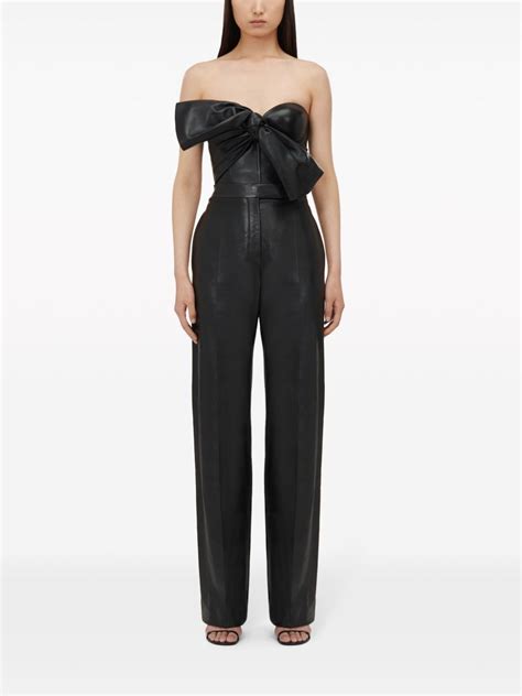 Alexander Mcqueen Top Estilo Corset Con Moño Negro Farfetch Mx