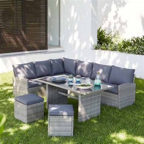 Alexandria Rattan 3 Seater Corner Garden Sofa Set In Grey Instructions