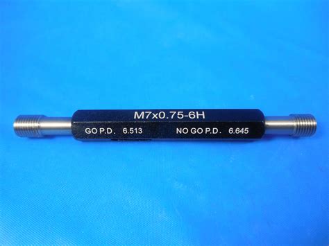 NEW M7 X 0 75 6H METRIC THREAD PLUG GAGE 7 0 75 GO NO GO P D S 6