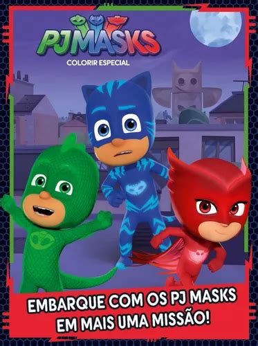 Livro Físico Infantil Para Colorir Especial Pj Masks