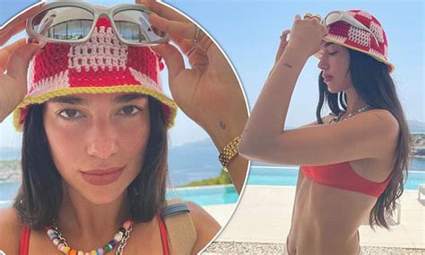 Dua Lipa Shows Off Her Stunning Figure In A Tiny Red Bikini Em Hot