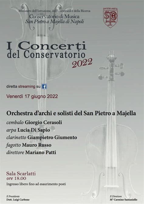 I Concerti Del Conservatorio Venerd Giugno Ore