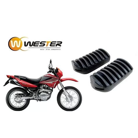 Borracha Estribo Pedaleira Dianteira Nxr Bros Par Shopee Brasil