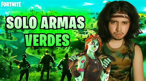 GANANDO SOLO CON ARMAS VERDES EN FORTNITE Theoria H2O YouTube