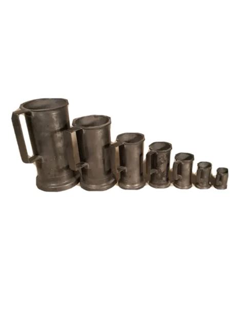 7 POTS EN Étain Avec Fleur de Lys EUR 15 00 PicClick FR