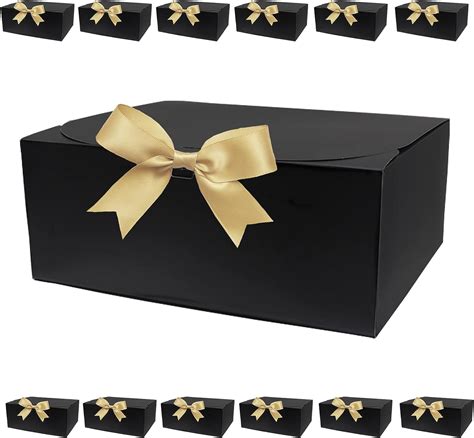 12 Pcs Sturdy T Boxes With Lids，10x8x4 Inches Large Bridesmaid Proposal T Box