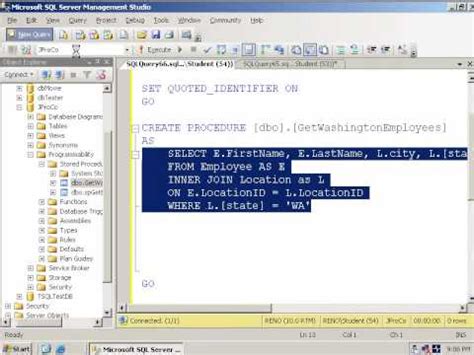 Introduction To Creating Basic Stored Procedures In Sql Server