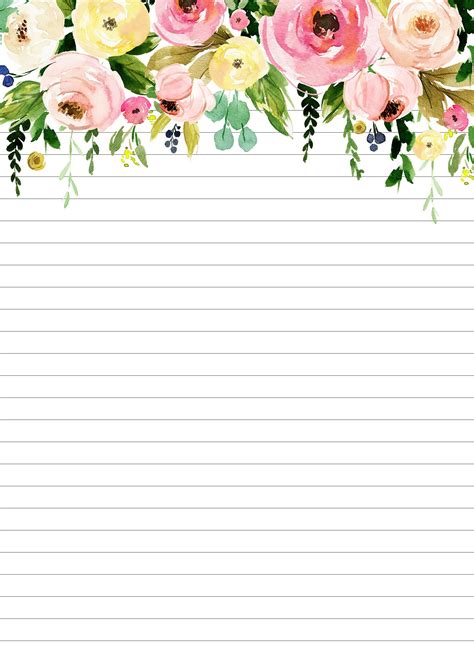 Free Printable Floral Stationery Paper