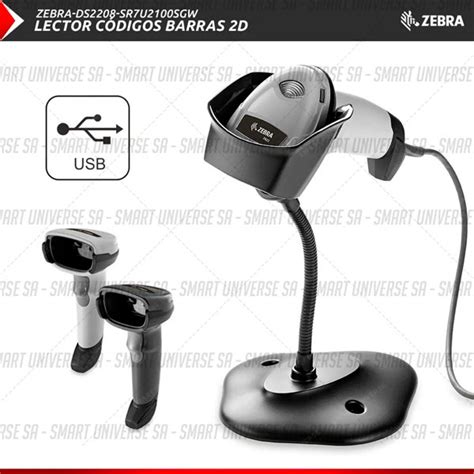 Lector Pistola de Códigos de Barra 1D 2D Zebra DS2208 Interfaz USB IP42