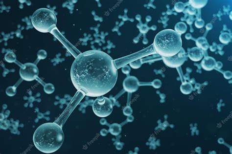 Estrutura Da Molécula De Ilustração 3d Formação Médica Científica Com átomos E Moléculas Fundo