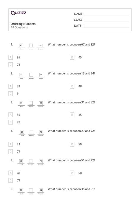 50 Ordering Three Digit Numbers Worksheets For 1st Grade On Quizizz Free And Printable