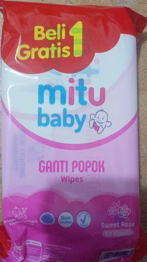 Jual Mitu Baby Wipes Tisu Basah Ganti Popok 50 Sheets Beli 1 Gratis 1