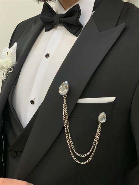 Black Italian Style Wedding Tuxedo For Groom By