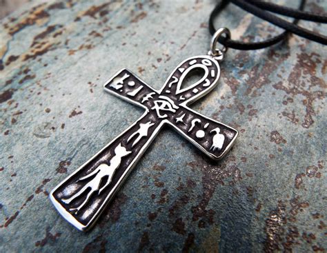 Ankh Pendant Cross Egyptian Silver Handmade Necklace Sterling 925