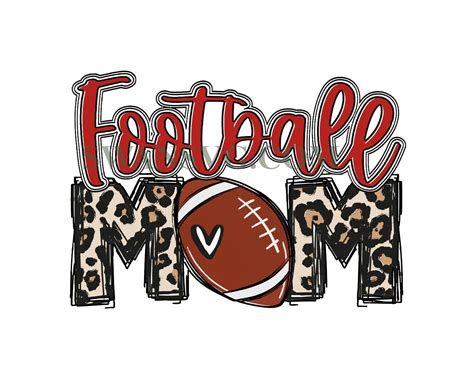 Football Mom Football Leopard Print Svg Digital Download Swansvg