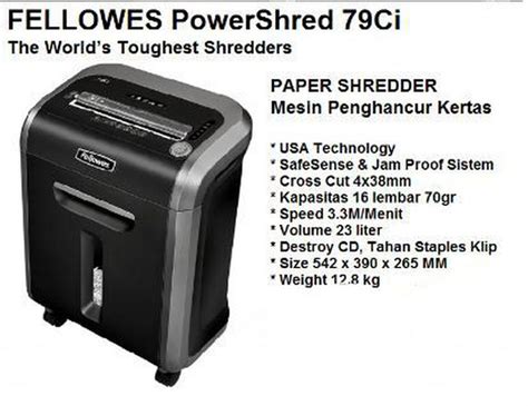 Mesin Penghancur Kertas Fellowes Power Shred Ci