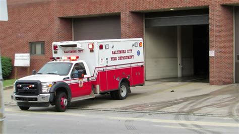 Baltimore City Fire Dept Medic 7 Responding From Quarters 6 7 19