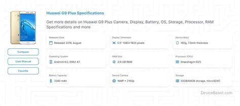 Huawei G Plus Specifications Devicebeast