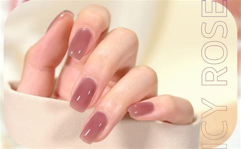 Amazon GAOY Jelly Pink Nude Gel Nail Polish Set Transparent Colors Sheer Red Brown Soak