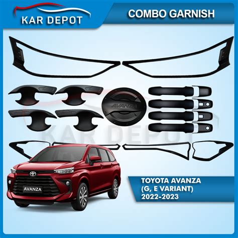 Toyota Avanza G E Variant Combo Garnish Set Black Shopee