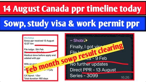 14 August Canada Ppr Timeline Today S Ppr Request Timeline Canada