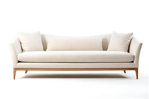 Premium AI Image | a white couch with pillows on it