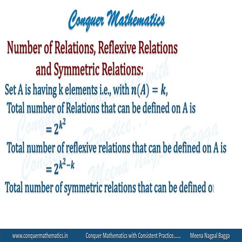 Number Of Relations Reflexive Relations And Symmetric Relations Class 12 Mathematics Shorts