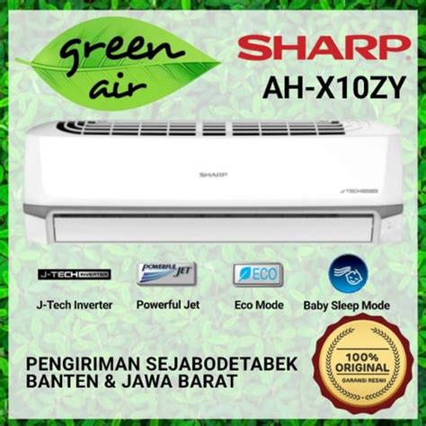 Jual AC SHARP AH X 10 ZY 1 PK INVERTER R32 AH X10ZY PASANG