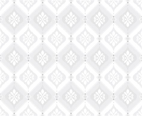 Premium Vector | A white damask wallpaper that is printed with a flower ...