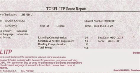 Sertifikat Tes Toefl Itp Penjelasan Struktur Tes Dan Masa Berlaku Hot Sex Picture