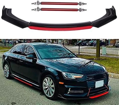 Amazon JMTBNO Universal Front Bumper Lip Body Kit Gloss Black ABS