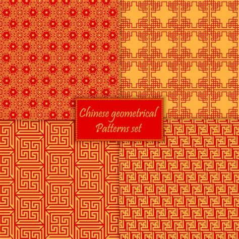 Premium Vector Chinese Asian Seamless Patterns Set