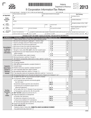 Fillable Online Revenue Alabama Data Summary Fax Email Print Pdffiller