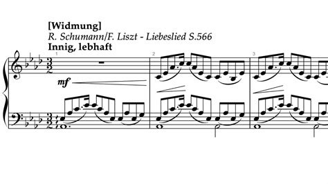 R Schumann F Liszt Liebeslied S Widmung Midi Youtube