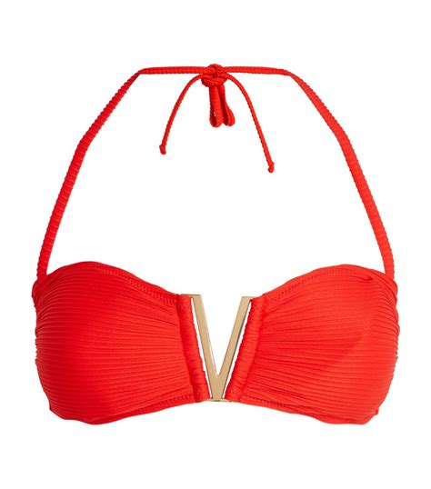 Womens Heidi Klein Red Bandeau Bikini Top Harrods Countrycode