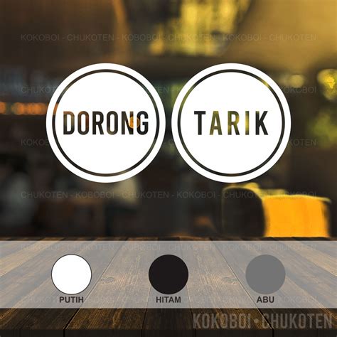 Jual Stiker Pintu Dorong Tarik Stiker Kaca Pintu Cafe Resto Sign