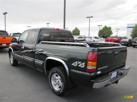 2001 Forest Green Metallic Chevrolet Silverado 1500 Ls Extended Cab 4x4 66951987 Photo 5