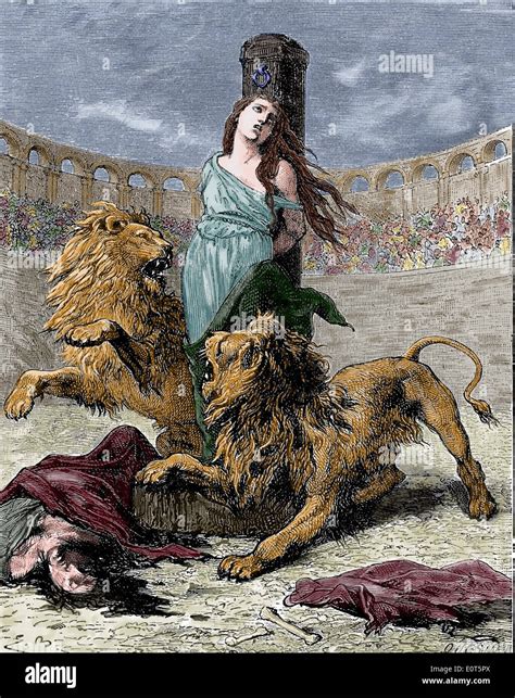 Christians Given To The Lions In The Roman Amphitheater Cyclopedia Of