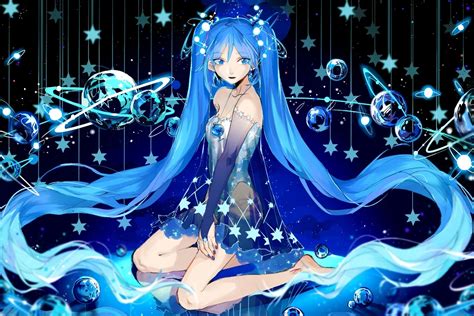 Wall Decor Custom Canvas Fabric Poster Anime Girl Vocaloid Hatsune Miku