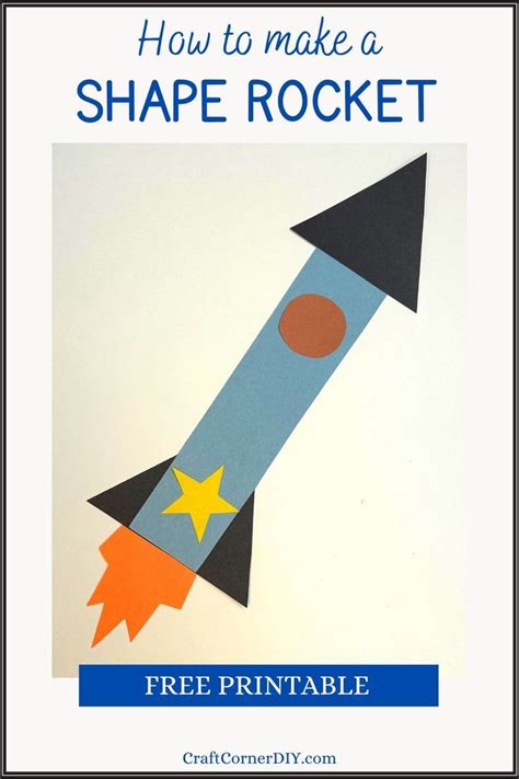 How To Make A Shape Rocket Craft Free Printable Rocket Craft Free