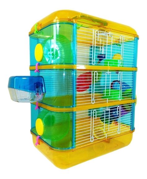 Jaula De Acrílico Para Hamster 3 Pisos 3 Colores Disponible S 169