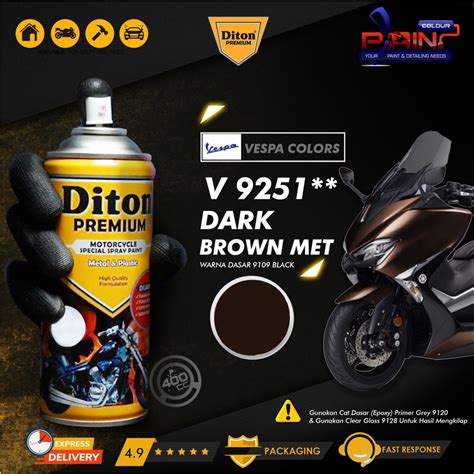 Jual Diton Premium Dark Brown Met Cat Semprot Shopee Indonesia