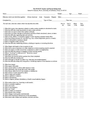 Snap Iv Teacher Parent Fill Online Printable Fillable Blank