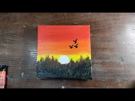 Easy Sunset Painting How To Paint Sunset Landscape Easy Landscape