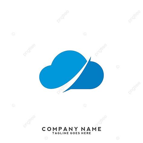 ikon logo bergaya cloud  penyimpanan konsep tombol jaringan logo