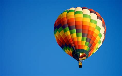 Globo aerostático cielo azul deportes caliente aire globo azul