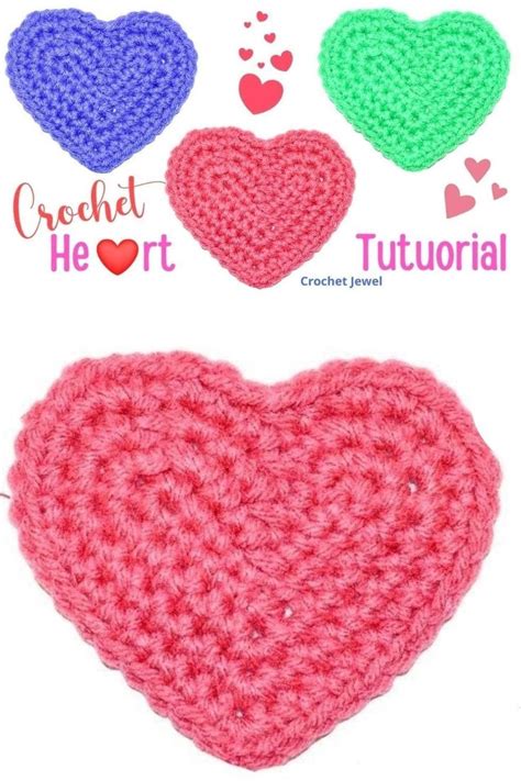 How To Crochet A Heart For Beginners Tutorial Free Heart Crochet Pattern Crochet Valentine